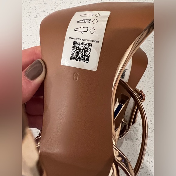 ASOS Rose Gold Open Toe Heel - Picture 4 of 5